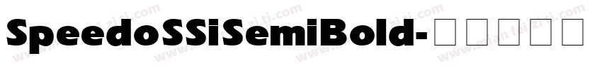 Speedo SSi Semi Bold字体转换